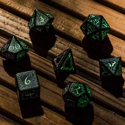 Elvish RPG Dobbelsteen Set 7dlg Glow in The Dark Editie