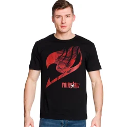 Fairy Tail - Logo met Natsu T-shirt zwart