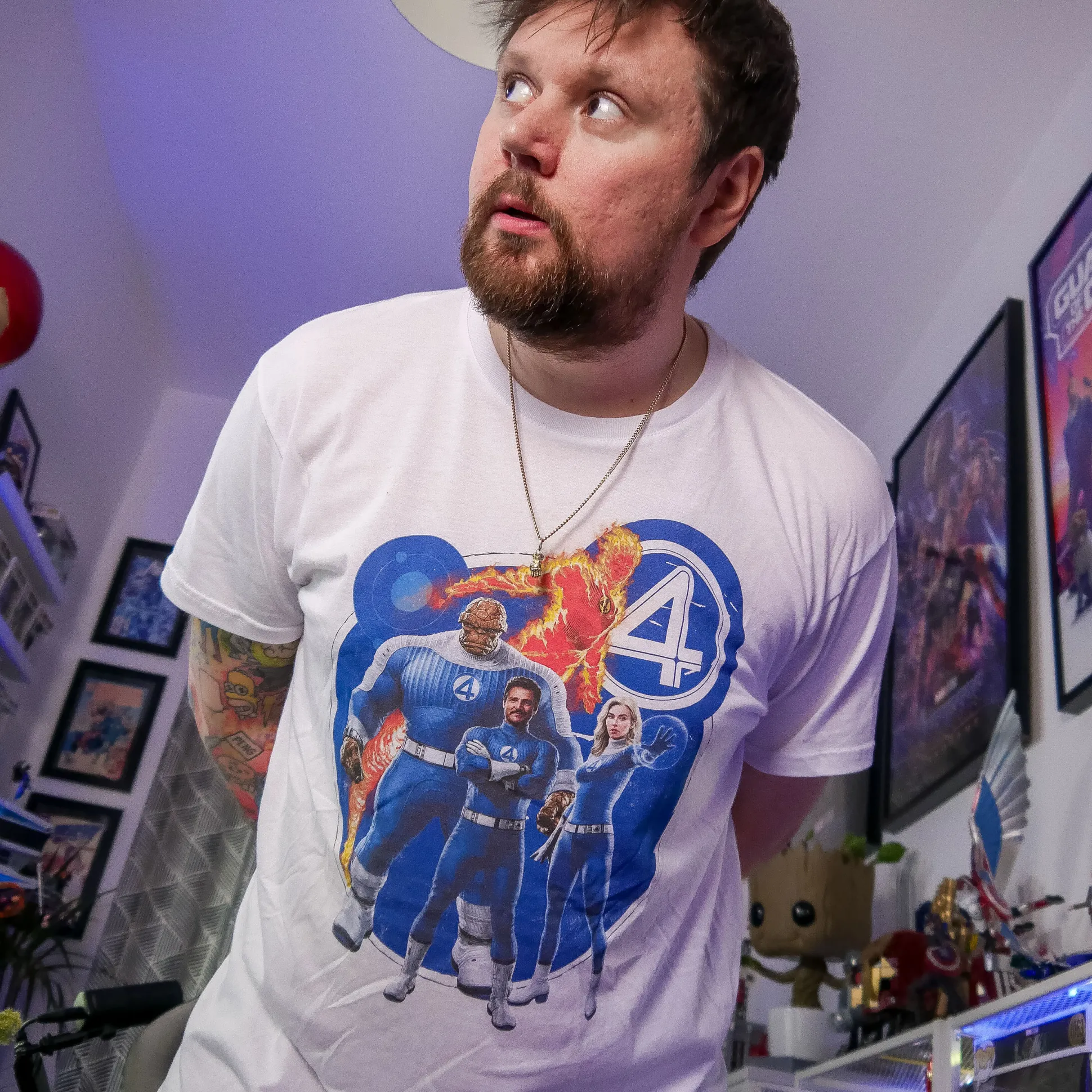 Fantastic Four - Groep T-Shirt wit