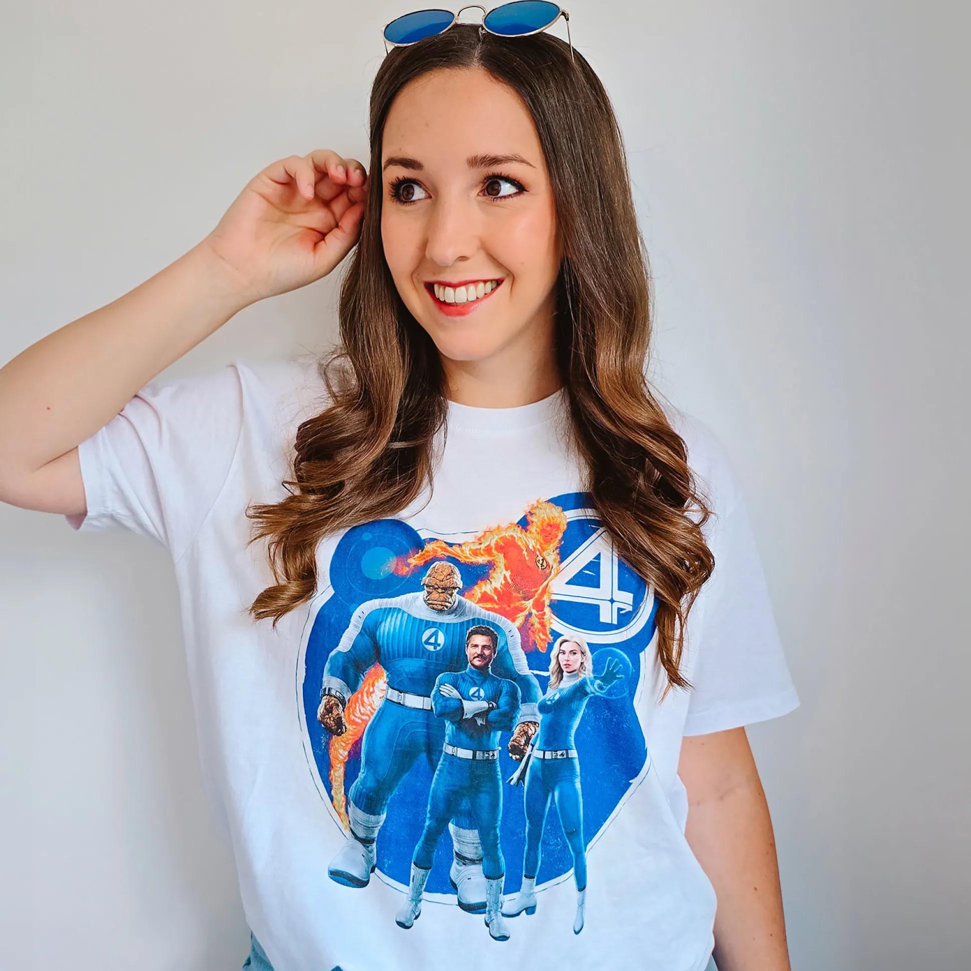 Fantastic Four - Groep T-Shirt wit