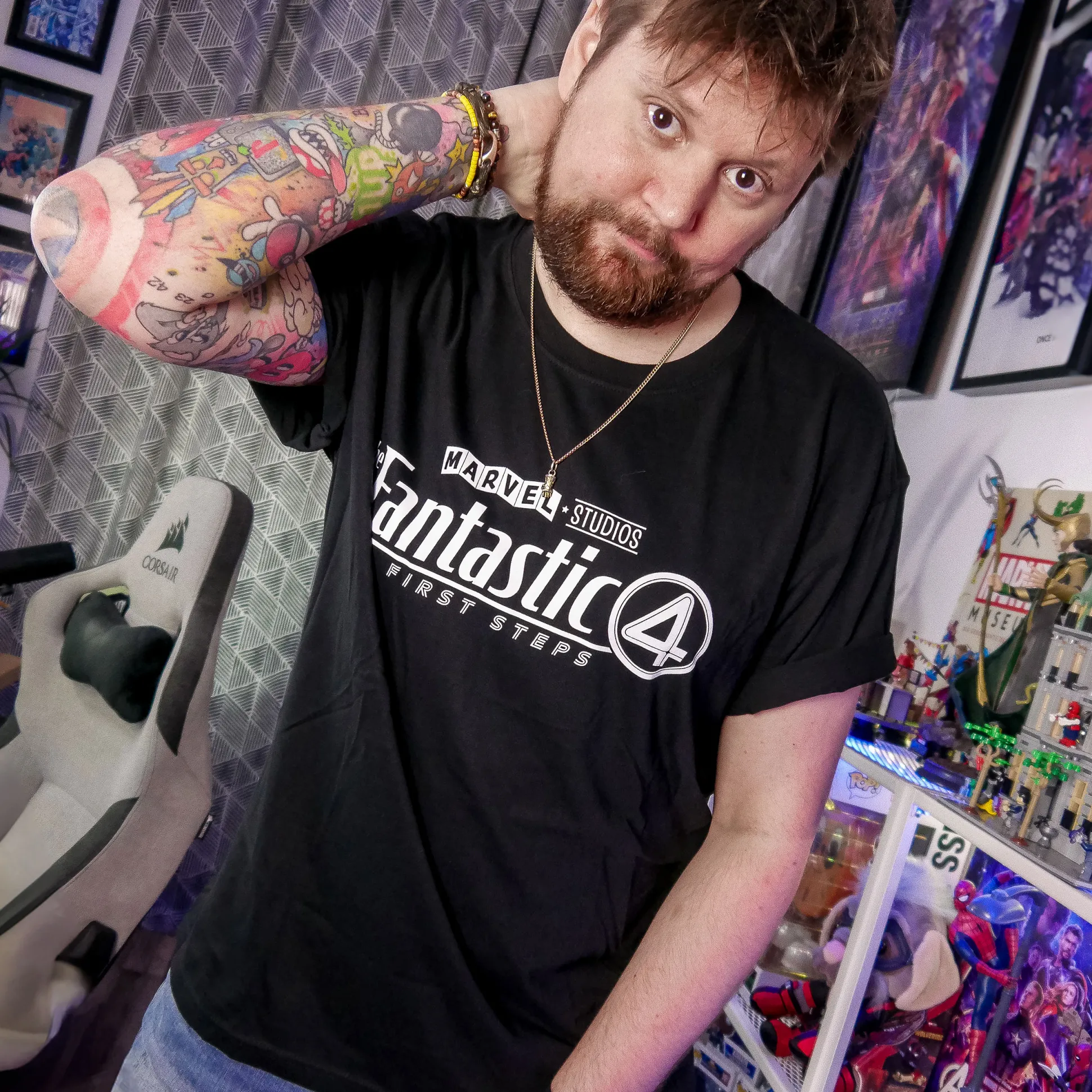 Fantastic Four - Logo T-Shirt Zwart