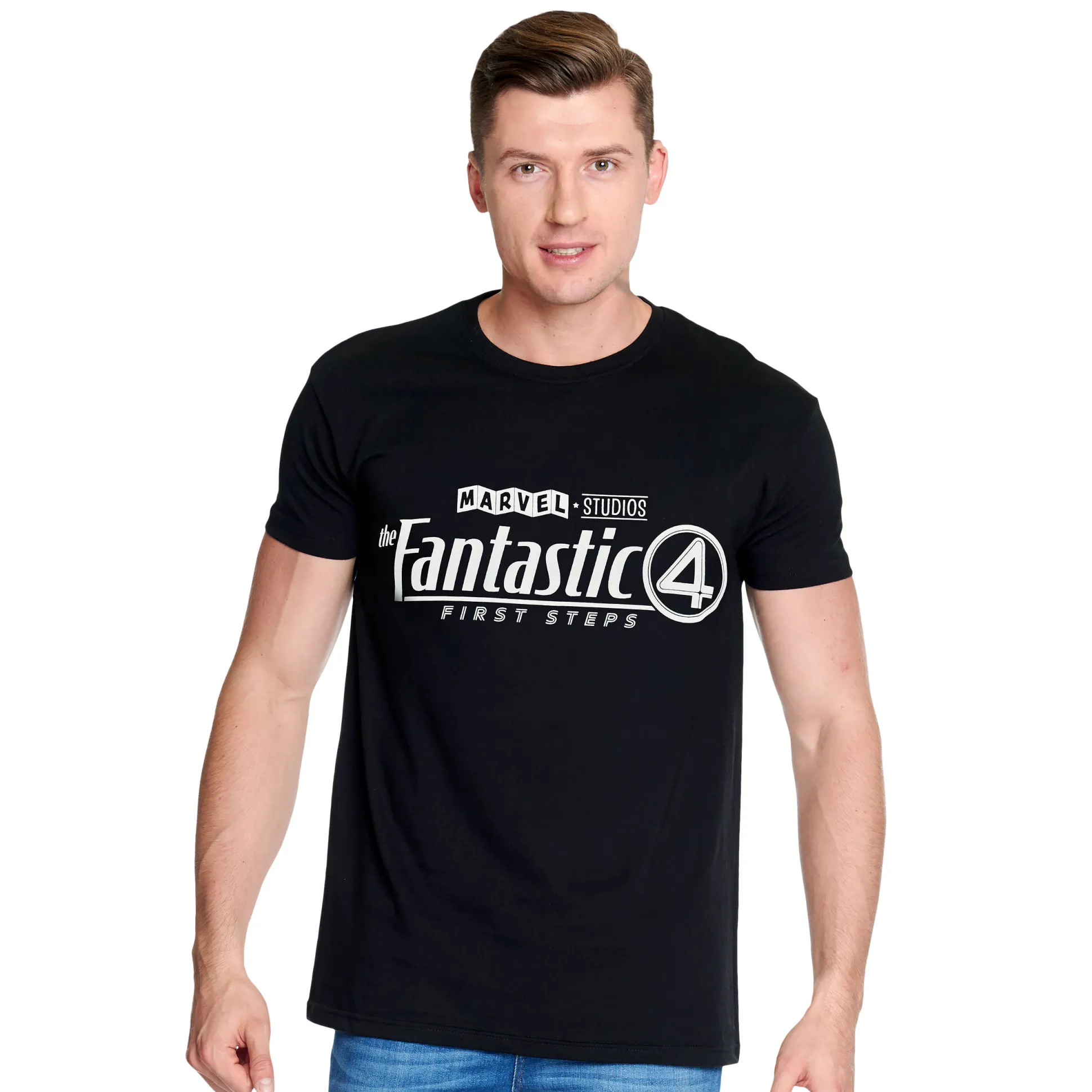 Fantastic Four - Logo T-Shirt Zwart