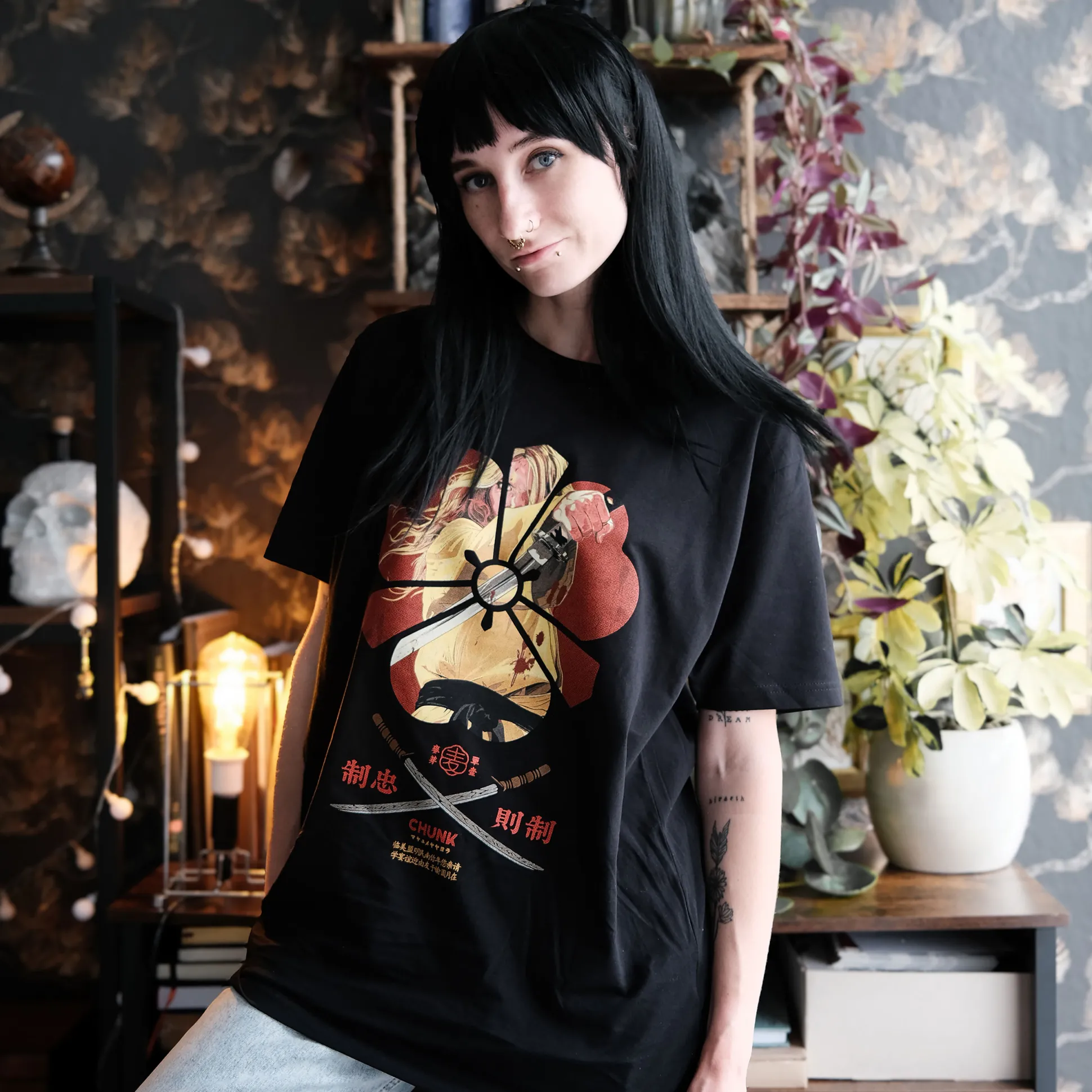 Female Assassin T-Shirt voor Kill Bill Fans Zwart