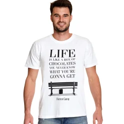 Forrest Gump - Life Is Like a Box of Chocolates T-Shirt wit