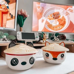 Fox Kawaii Kom met deksel voor anime fans
