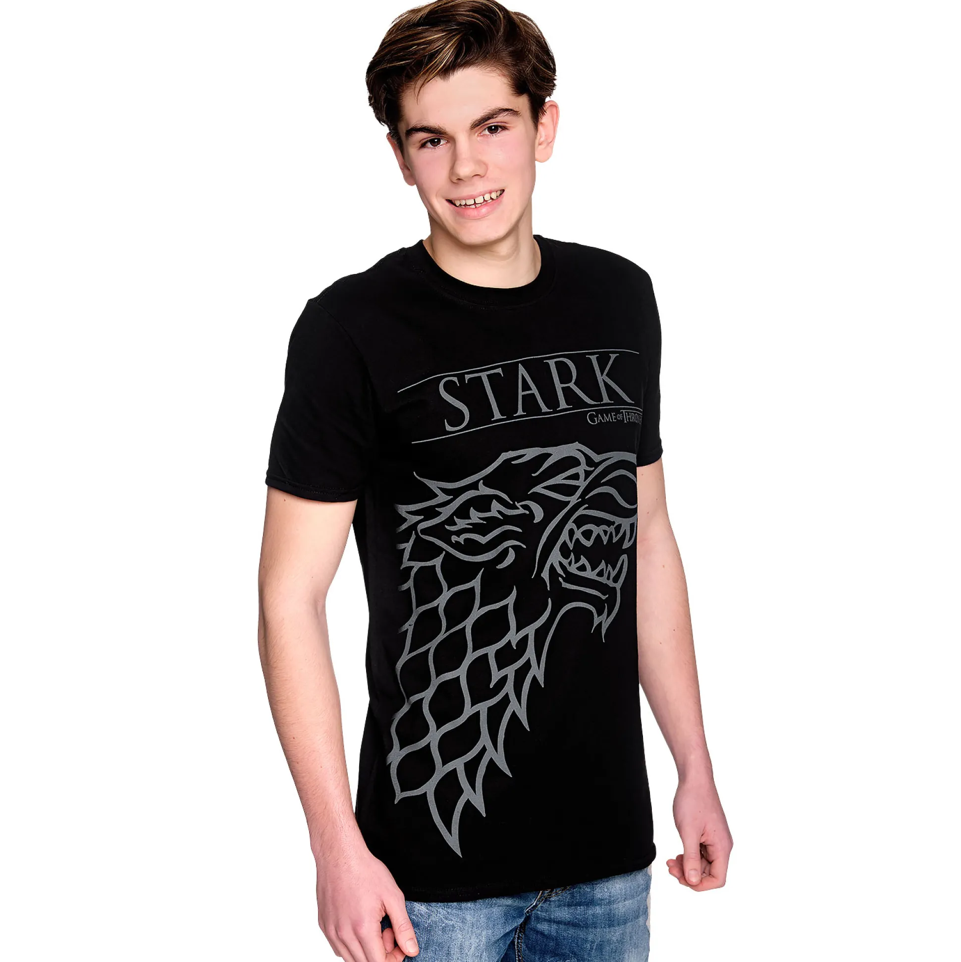 Game of Thrones - Shadow Wolf House Stark T-Shirt Zwart