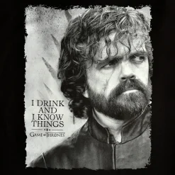 Game of Thrones - Tyrion Drink en Weet dingen T-shirt zwart