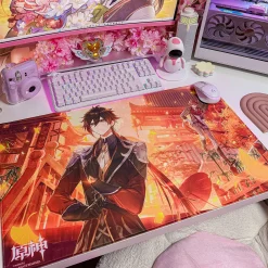 Genshin Impact - Duivelse Missie De Naderende Ster - Zhongli en Tartaglia Muismat