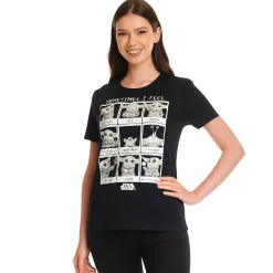 Grogu Emoties Dames T-Shirt Zwart - Star Wars The Mandalorian