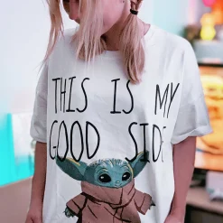 Grogu Good Side Oversize T-shirt Wit - Star Wars The Mandalorian