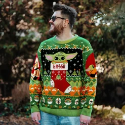 Grogu met Mando Gebreide Trui - Star Wars The Mandalorian