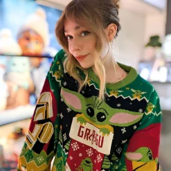 Grogu met Mando Gebreide Trui - Star Wars The Mandalorian