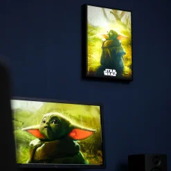 Grogu muurschildering met licht - Star Wars De Mandaloriaan