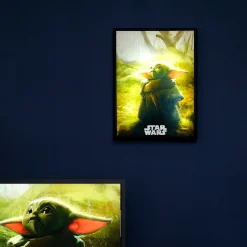 Grogu muurschildering met licht - Star Wars De Mandaloriaan