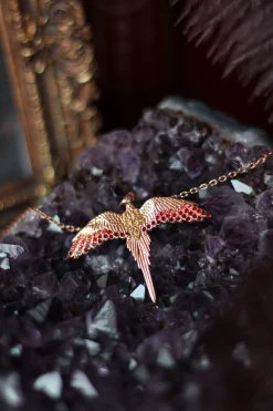 Harry Potter - Fawkes Ketting met Kristallen