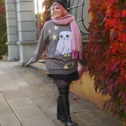 Harry Potter - Hedwig oversized trui grijs