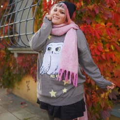 Harry Potter - Hedwig oversized trui grijs