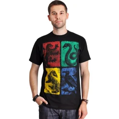 Harry Potter - Hogwarts Crest distressed T-shirt zwart