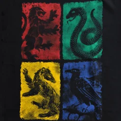 Harry Potter - Hogwarts Crest distressed T-shirt zwart