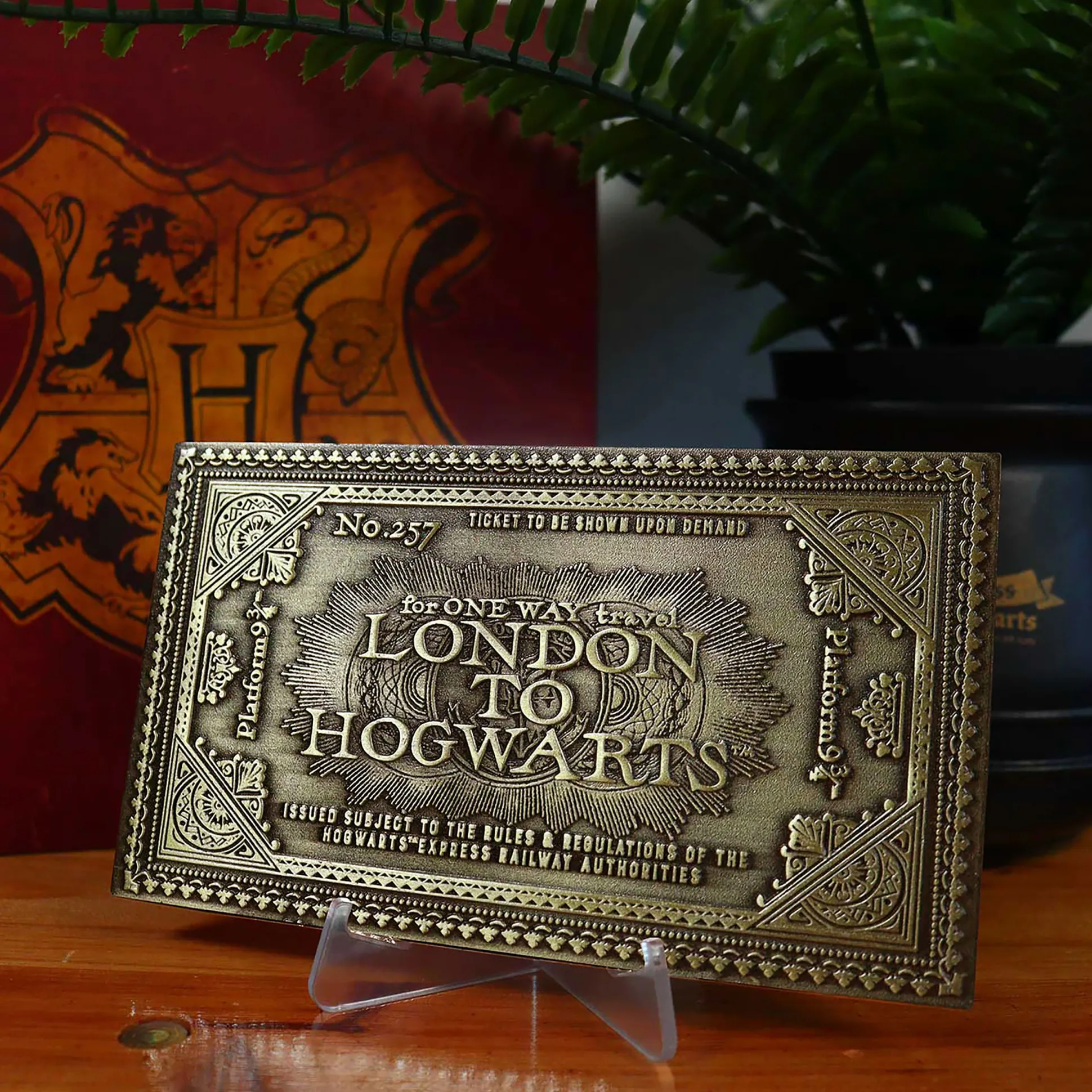 Harry Potter - Hogwarts Express antiek ticket-replica (beperkte oplage)