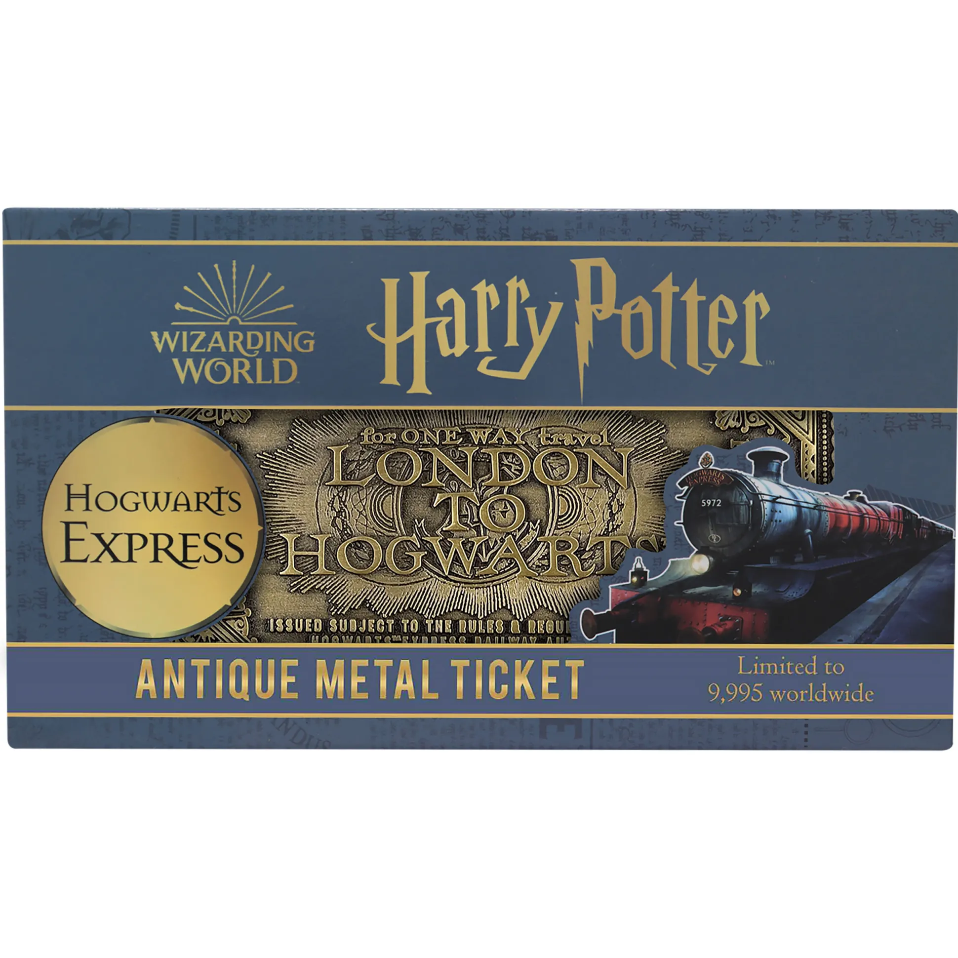 Harry Potter - Hogwarts Express antiek ticket-replica (beperkte oplage)