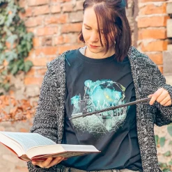 Harry Potter - Hogwarts 's Nachts Schets T-Shirt Zwart