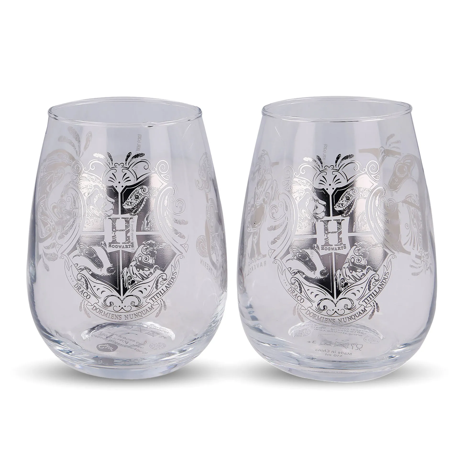 Harry Potter - Hogwarts Wapen Glazen 2-delige set