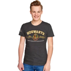 Harry Potter - Hogwarts Wapen T-Shirt grijs
