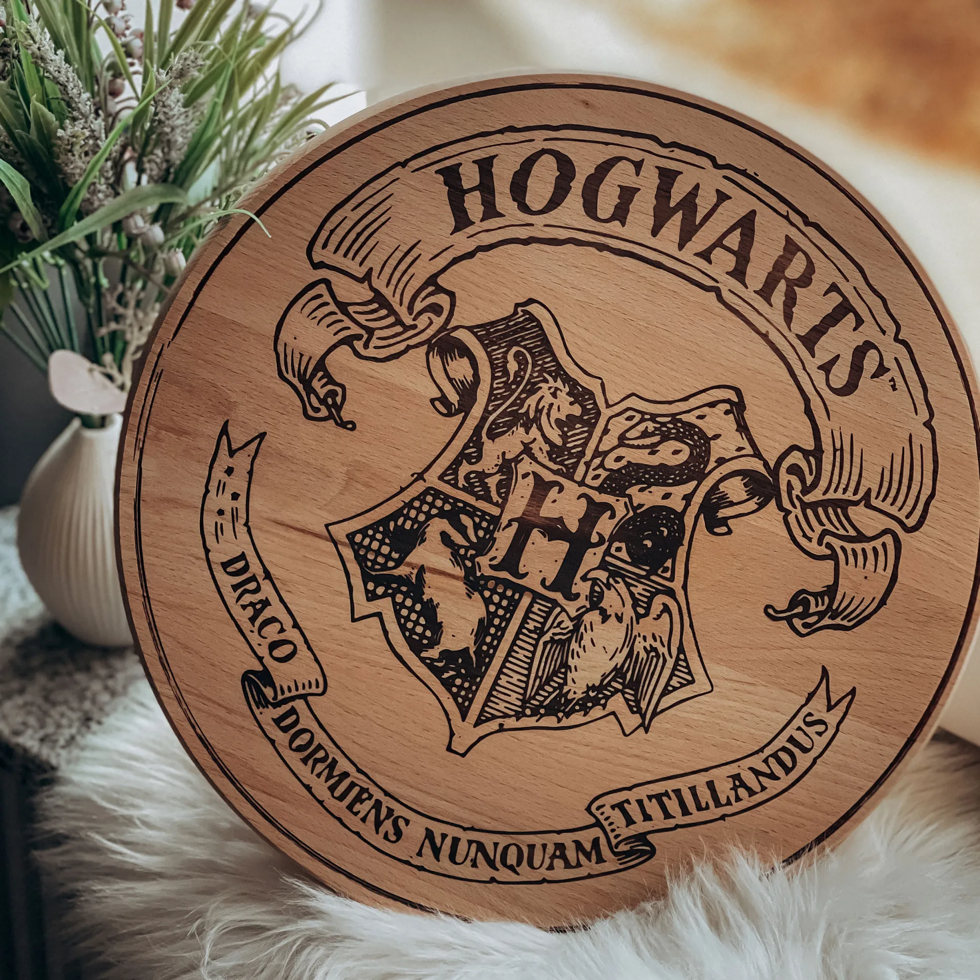 Harry Potter - Hogwarts Wapen Snijplank Beuken