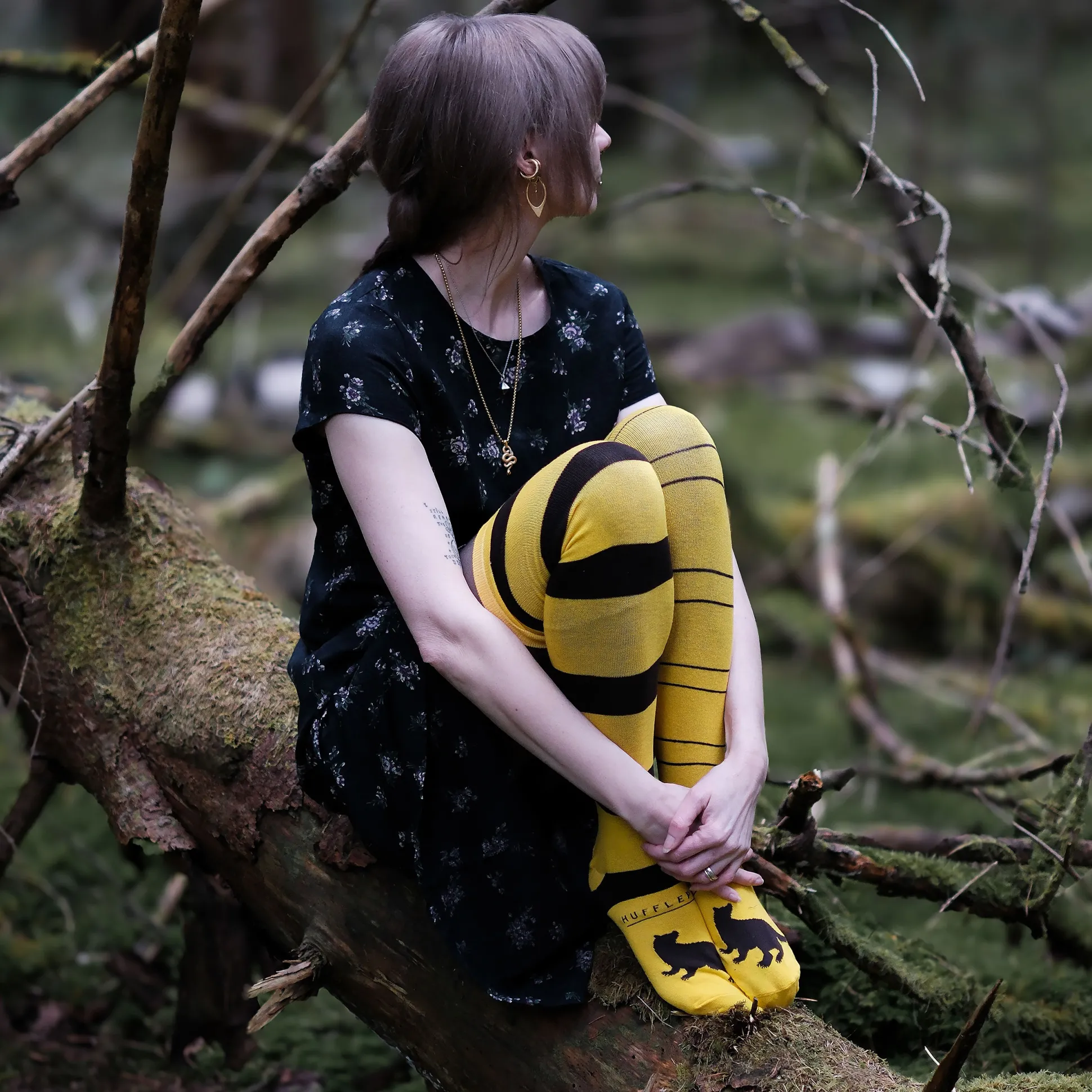 Harry Potter - Huffelpuf Overknee Sokken 2-Pack