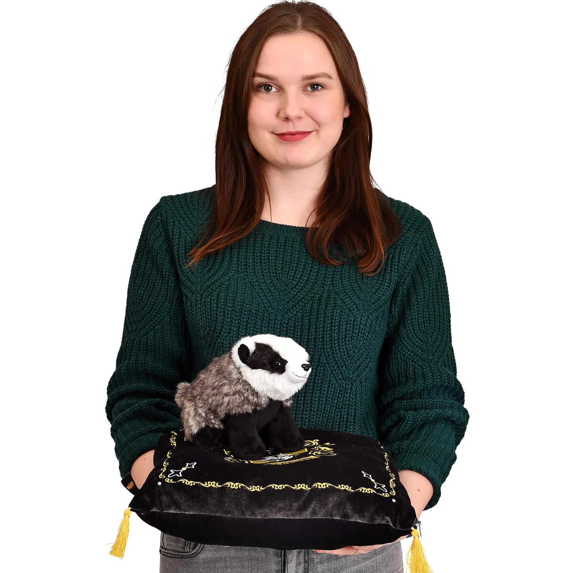 Harry Potter - Hufflepuff Wapen Kussen met Pluche Figuur