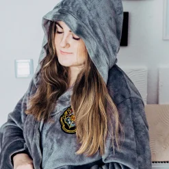 Harry Potter - Hufflepuff Crest Jurk Grijs