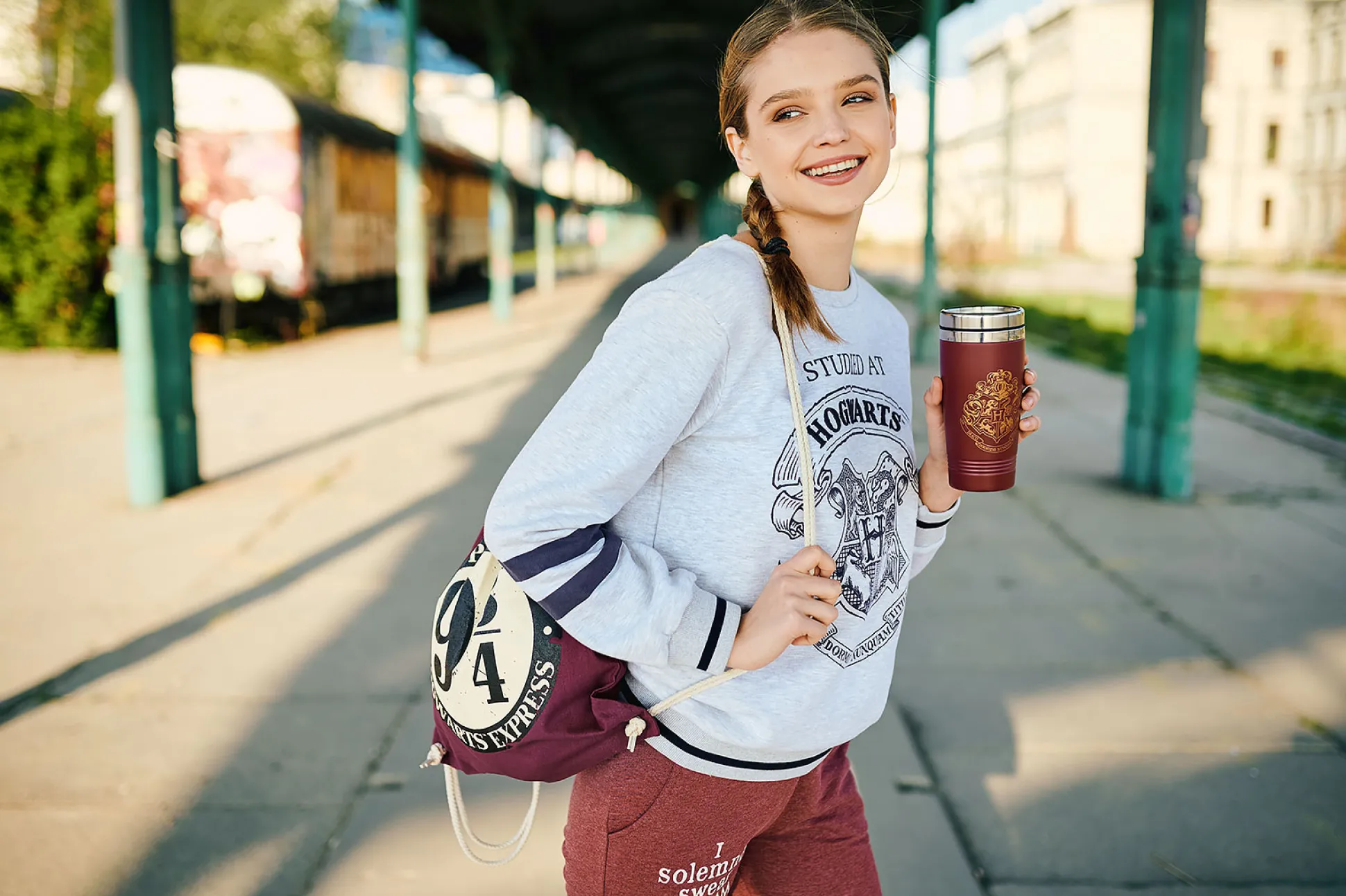 Harry Potter - Ik heb gestudeerd aan Hogwarts Dames Sweater grijs