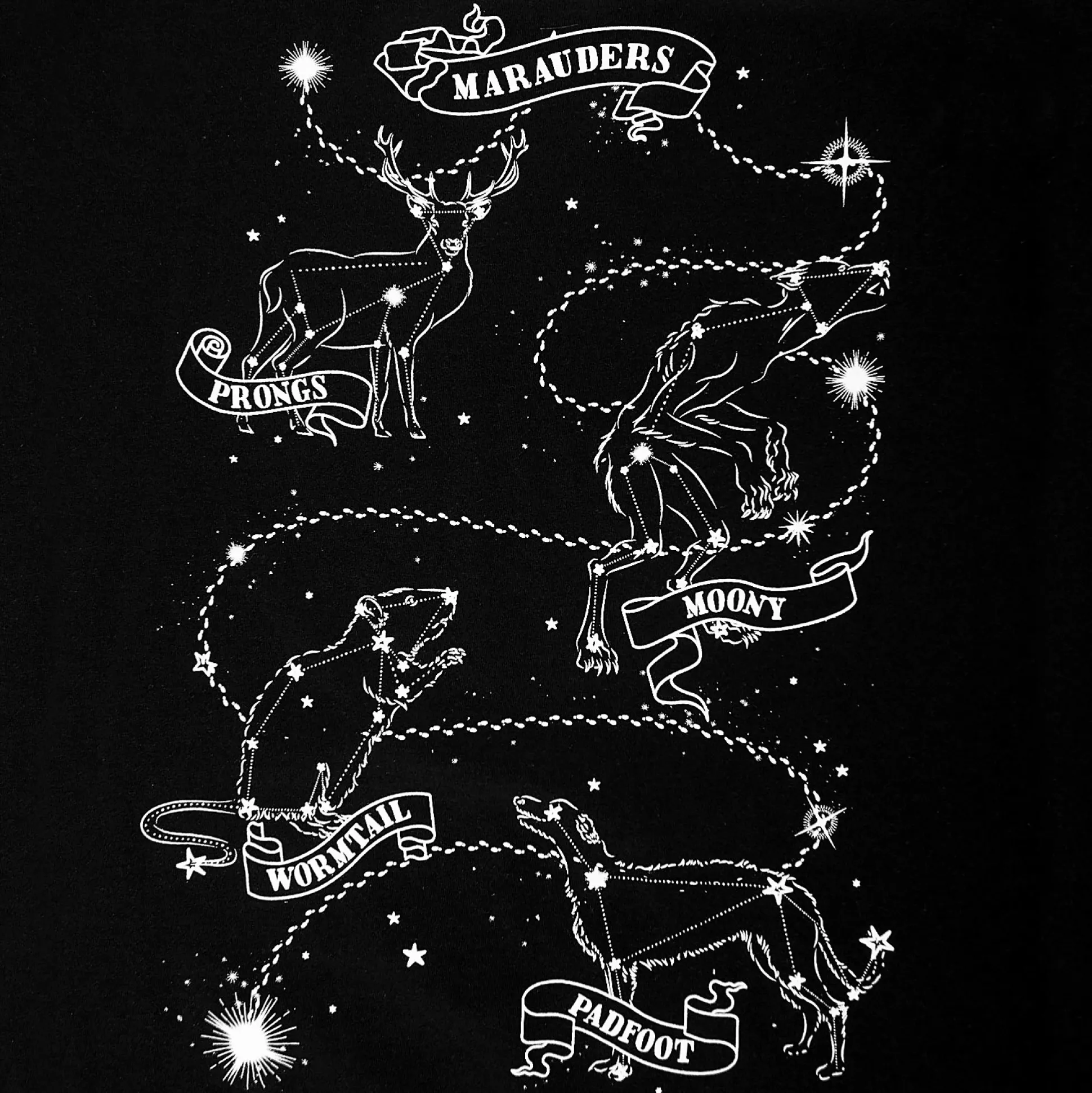 Harry Potter - Marauders Astrologie T-Shirt Zwart