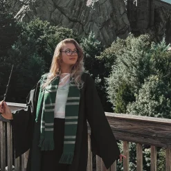 Harry Potter - Slytherin Gebreide Sjaal Grijs-Groen