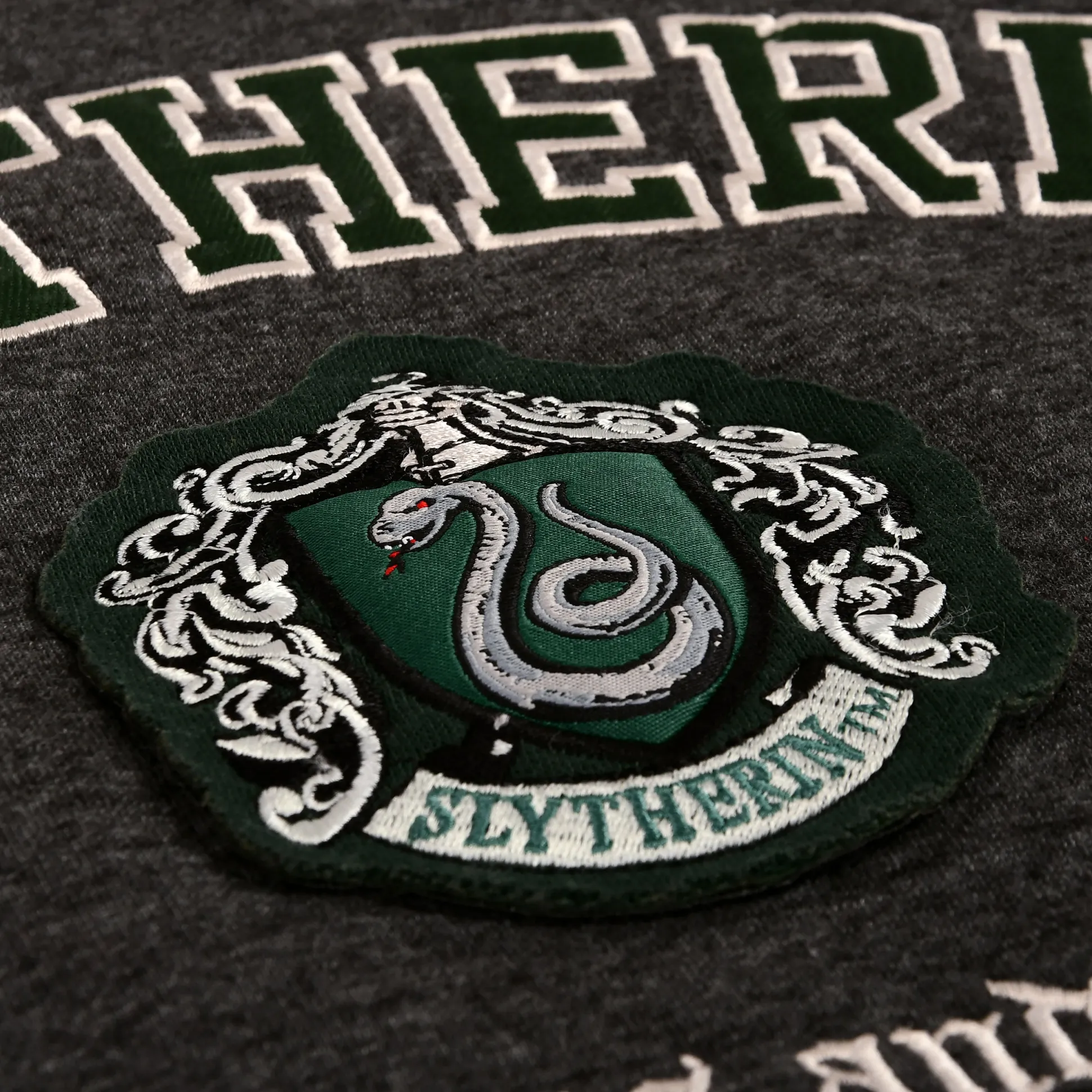 Harry Potter - Slytherin Wapen Premium Hoodie grijs