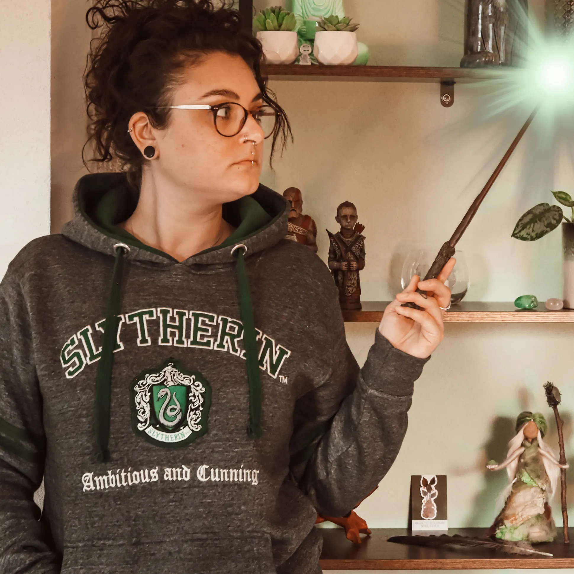 Harry Potter - Slytherin Wapen Premium Hoodie grijs