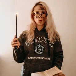 Harry Potter - Slytherin Wapen Premium Hoodie grijs