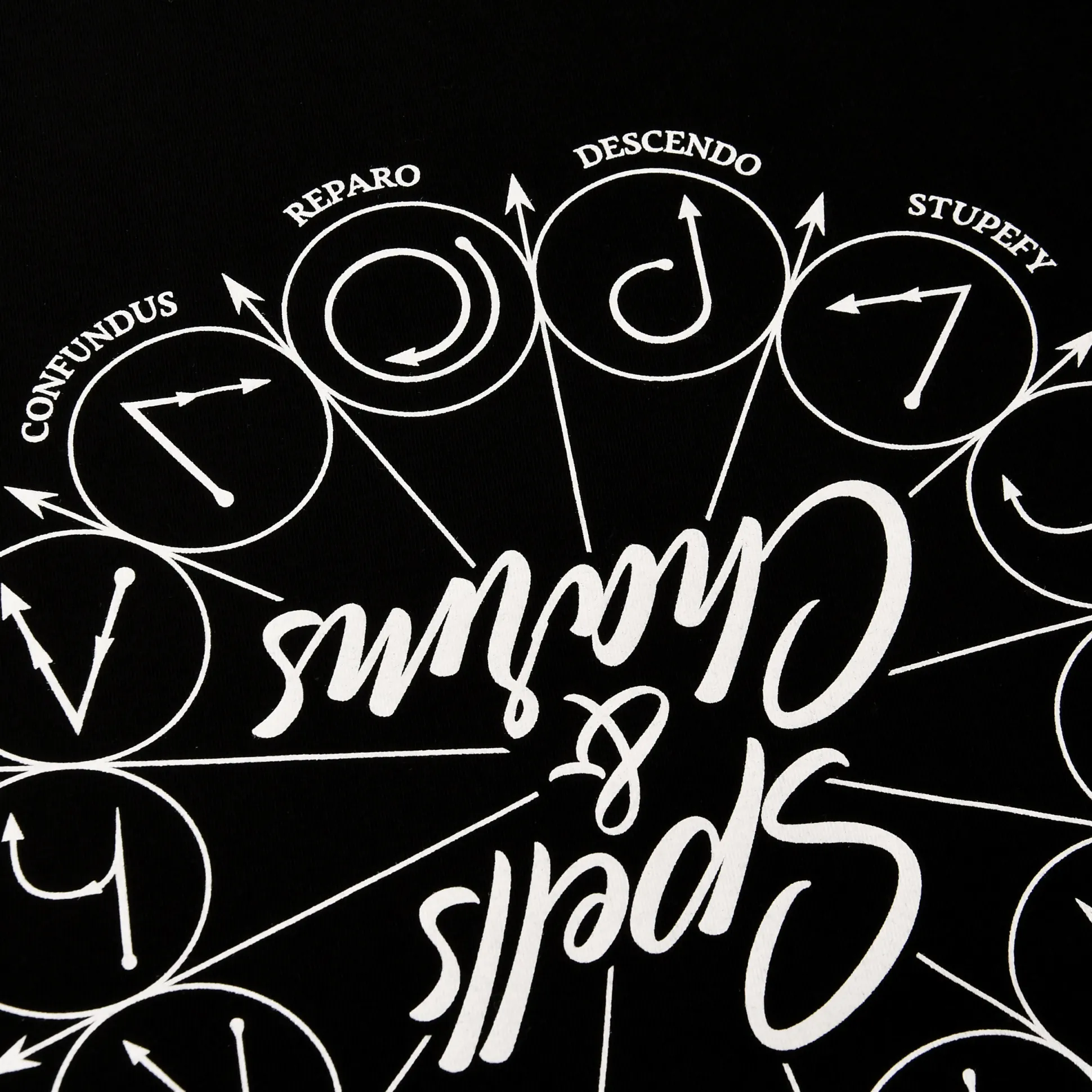 Harry Potter - Spells And Charms T-Shirt Zwart