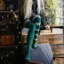 Harry Potter - Zwadderich Overknee Sokken 2-Pack