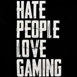 Hate People Love Gaming T-shirt zwart