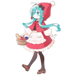 Hatsune Miku – Miku Little Red Riding Hood Desktop Figuur
