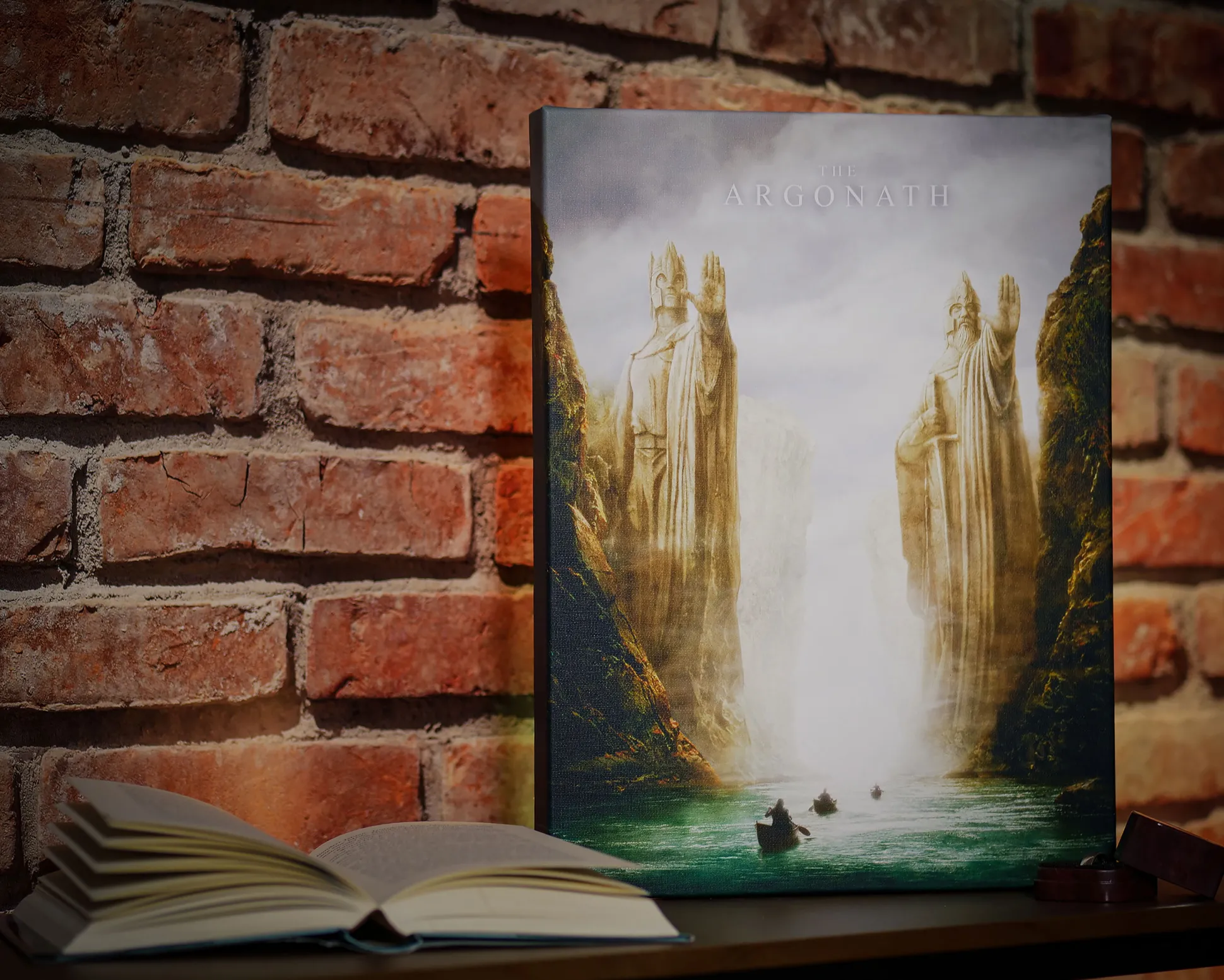 Heer der Ringen - Argonath muurschildering met licht