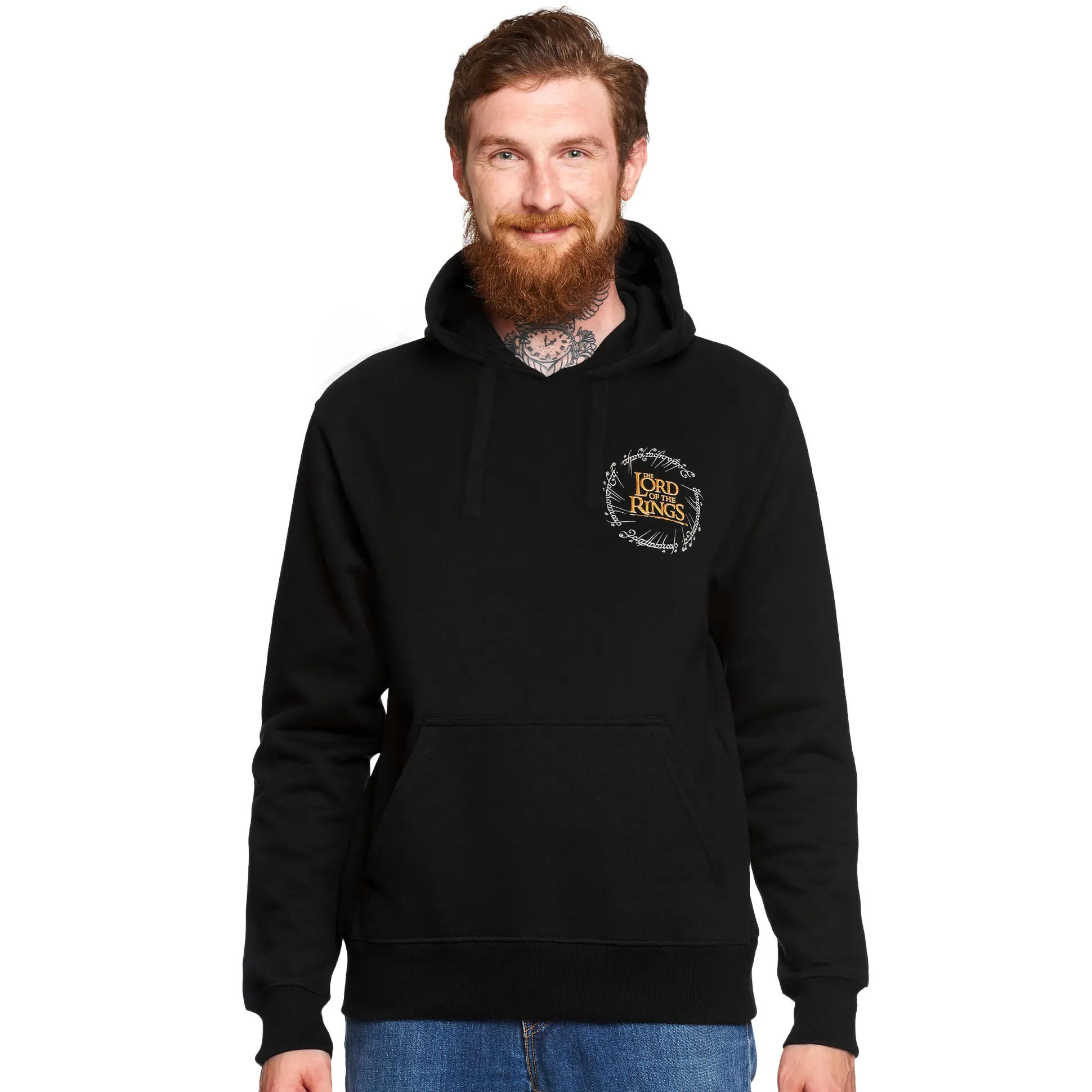 Heer der Ringen - Kaart van Midden-aarde Hoodie zwart