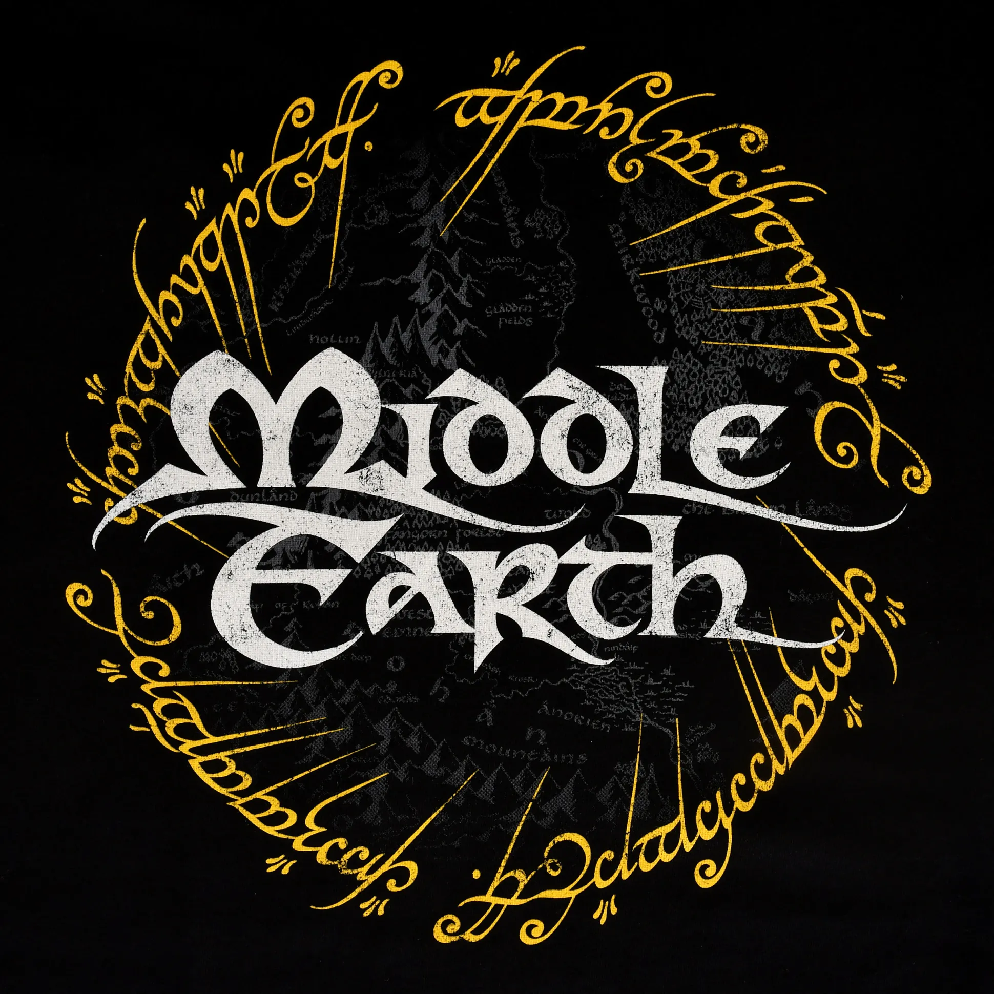 Heer der Ringen - Midden-aarde T-shirt zwart