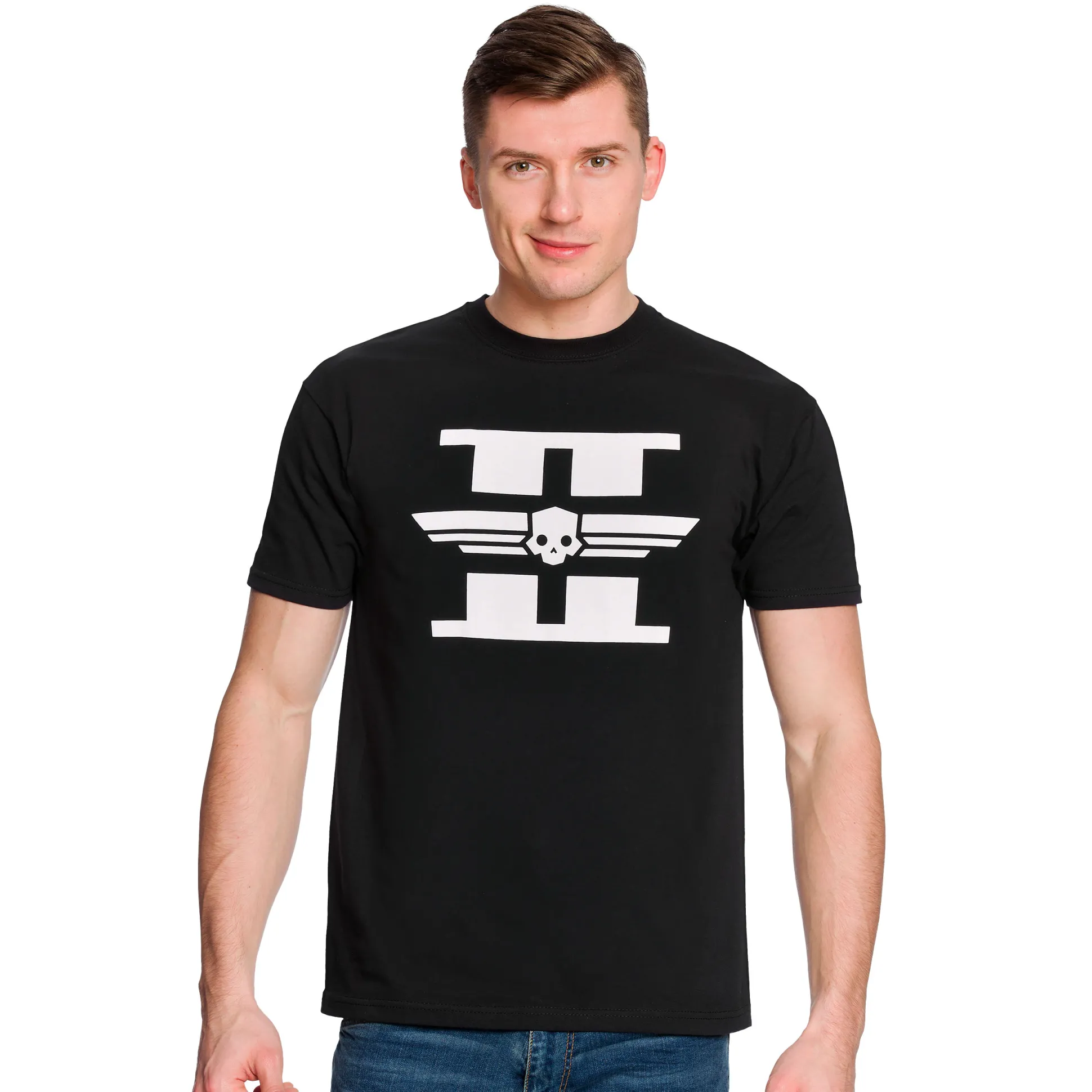 Helldivers 2 - Wit Logo T-Shirt Zwart