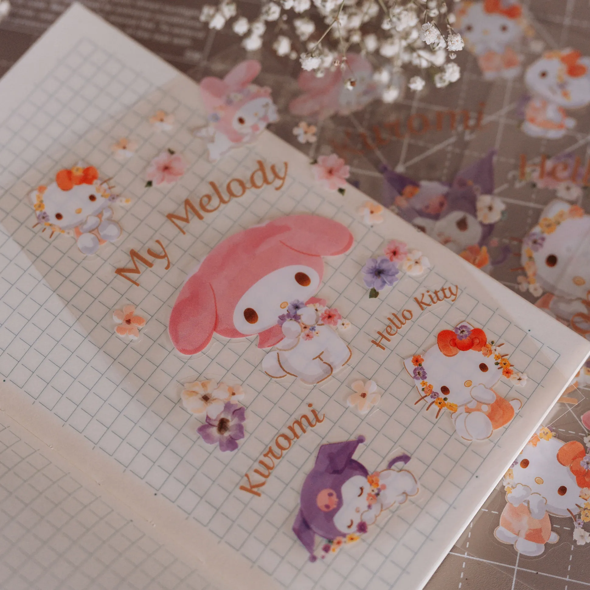 Hello Kitty & Friends Pastel Vivid Stickerset