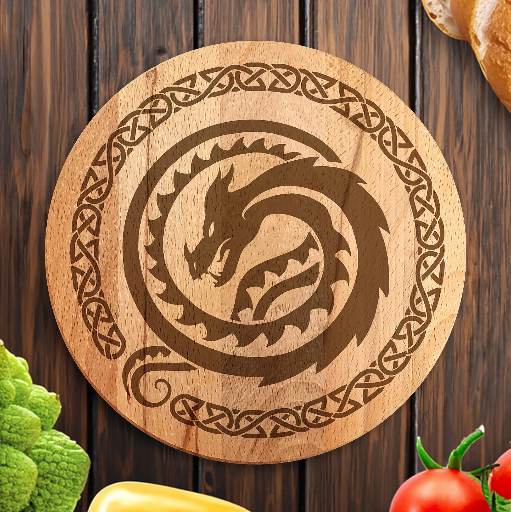 Hoe Tem Je Een Draak - Logo Snijplank