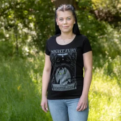 Hoe Tem Je Een Draak - Night Fury Dames T-Shirt Zwart