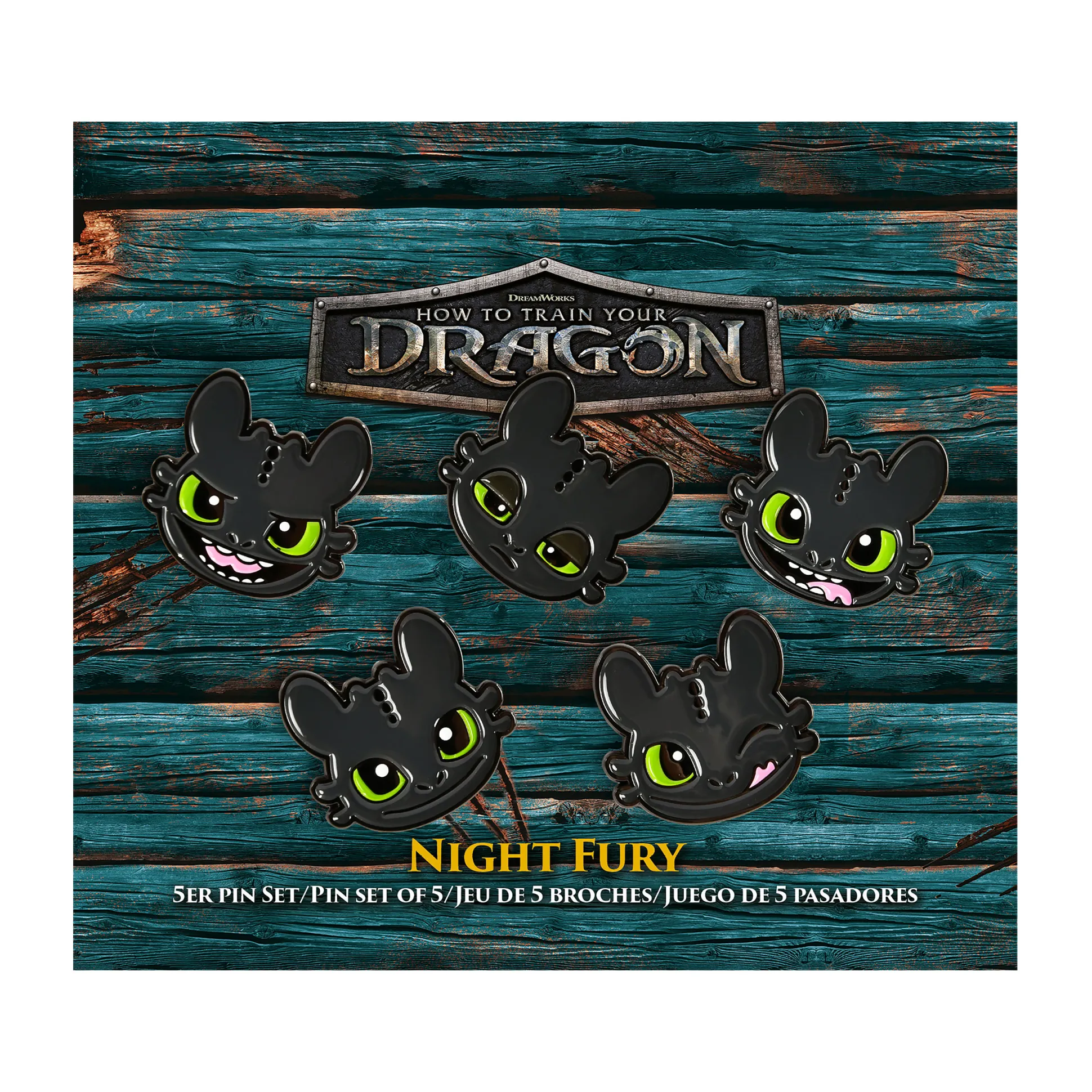 Hoe Tem Je Een Draak - Tandloos Pins 5-Delige Set